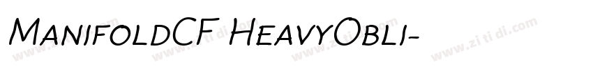 ManifoldCF HeavyObli字体转换